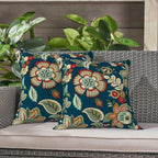 LVTXIII Outdoor Throw Pillow Covers 20 x 20 Inch, Covers ONLY Modern Cute Pattern Decorative Square Toss Pillow Case Pack of 2 for Home Patio Garden Sofa Bed Furniture, Peacock Blue