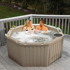 AquaLife Invi 5-Person Hot Tub with 11 Hydro Jets, LED Lighting & Insulated Cover – Non-Lounger Spa for Relaxation & Therapy