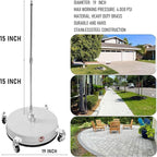 19" Pressure Washer Surface Cleaner with 4 Wheels, Stainless Steel Power Washer Surface Cleaner for Driveways Sidewalks Patios, 1/4" Quick Connector, 2 Extension Wand, 4000 PSI
