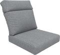 Covers & All Olefin Rectangle High Back Chair Cushion, 420 Denier Supportive Foam Seat and Poly Fill Back Outdoor High Back Chair Cushion, Water and Mold Resistant for Patio High Back Chair Cushions