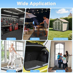 Outdoor Storage Shed Mat, 8 x 6 FT Garage Floor Mats with Reusable, Washable, Non Slip, Durable for Protects Garage Floors/Driveways/Entrance Doors/Deck [Gray]