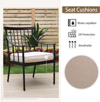 Sophia & William 7 Pieces Patio Dining Set with 6 Metal Chairs and Expandable Rectangular Dining Table for 6-8 People, Outdoor Conversation Furniture Set with Seat Cushions for Porch Yard Deck