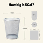FORID Small Garbage Bags - 5 Gallon, Trash Can Liner for Home, Office, Bathroom, Bedroom, Waste Bin (5 Colors 150 Bags) - Durable & Thick Trash Bag Multi Colored