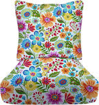 RSH DECOR: Deep Seating Cushion with Pillow Back | 23” x 26” Seat | All-Weather Spun Fabric | Water and Fade-Resistant | Outdoor Chair Cushion Set for Patio Furniture | Gregoire Fresco