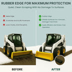 SIMOND STORE - Snow Plow Rubber Cutting Edge – Heavy Duty 96" x 6" x 1" Snow Plow Deflector Smooth & Surface-Safe Snow Clearing - Fit for ATV, Tractors, Skid Steers & UTVs Snow Pusher Cutting Edge