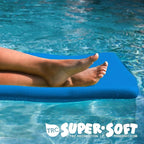 TRC Recreation Sunsation Vinyl Coated Foam Swimming Pool Float Mat Adult Lounger with Built-in Roll Pillow