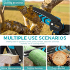 Saker Mini Chainsaw,6 Inch Portable Electric Chainsaw Cordless, Small Handheld Chain saw for Tree Branches,Courtyard, Household and Garden,Christmas Gifts for Men Dad Husband Women