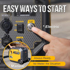 6000W Dual Fuel Inverter Generator, Gas & Propane Powered, RV Ready Electric Start, Super Quiet, 120V/240V with CO Sensor Portable Generator for RV, Camping or Emergency