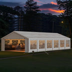 MFSTUDIO 20'x40' Party Tent, Outdoor Heavy Duty Party Tents with Removable Sidewalls, Large Canopy Tent Shelter for Outdoor Events Wedding Birthday, White