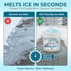 Ice Melt for Snow Pet Friendly - Fast Acting Magnesium Chloride Ice Melt Salt, Snow Salt 30lb Bucket with Scoop