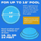 18 ft Above Ground Round Pool Cover, Rippling Water Design, Extra Thick & Durable, Sapphire Series of Premium Cold and UV-Resistant Pool Cover