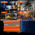 Pure Sine Wave Inverter 12V to 110V Ultra Quiet, Game-Changing Design | 12V to 110 Converter for Home, RV, Camping, Off-Grid & Outdoor Adventures丨DC to AC (LGE-12V-3080Ti)