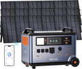 OSCAL Promax6000 Solar Generator with 3x500W Solar Panel,6000W(Peak 7200w),120V/240V Dual Voltage Portable Power Station,3600WH Lifepo4 Battery 14 Outlets,2200W 1.96H Fast Charge,for Home Backup,RV.