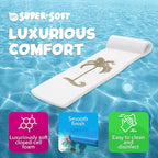 TRC Recreation Sunsation Vinyl Coated Foam Swimming Pool Float Mat Adult Lounger with Built-in Roll Pillow