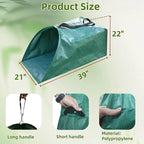 2 pack 53 gallons Leaf Collector Reusable Yard waste bags Heavy Duty Extra Large lawn Leaf Bags Chute With Handles Garden dustpan Bags for Leaves Debris Grass Clipping