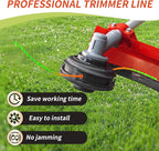 5 Pack String Trimmer Line Compatible with Ego String Trimmer 0.095" 70FT Weed Eater String Pre-Cut Dual Color Fast-Positioning Triangular Twisted Trimmer Line Universal Fit Weed Wacker String