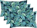 RSH Décor - Jumbo Lumbar Throw Pillows – Set of 4 | 26" x 16" | Outdoor Use – Patio, Lounge, Adirondack, Deck | Water & Fade-Resistant | Includes Down-Alternative Inserts | Crestwood Marine