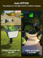 Solar Spot Lights Outdoor, Ultra Bright Solar Garden Lights Warm White, IP68 Waterproof Landscape Spotlights, 800LM 2700K for Yard Garden Wall Driveway, 8 Pack