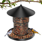 Bird Feeder for Outdoor Hanging, Large Squirrel Proof Birdfeeders - Heavy Duty Metal Bird Feeders for Outside Hanging, 4 Lb Large Capacity Birdfeeder to Attracting Birds