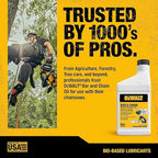 DEWALT – Biodegradable Bar & Chain Oil – Green, Eco-Friendly, Non-Toxic Professional Bar & Chainsaw Lubricant – Ultraclean All-Season Oil for Gas, Electric Saw, & Pole Saw, 16 oz (Case of 24)