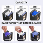 Marsguard Trading Card Deck Box with Commander Display，5 in 1 MTG Storage Holds 400+ Double-Sleeved Cards，4 Deck Boxes & Dice Tray Included，Fits MTG, TCG, PTCG & Sports Cards