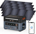 OSCAL 2400W Solar Generator with 4×200W Solar Panel, 1872Wh Solar Power Station with 4 AC Outlets (5000W Peak), 1.45H Full Charging, APP Control Emergency Power Station for Home, Camping & RVs
