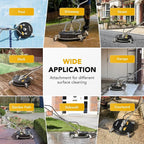 EVEAGE 20" Pressure Washer Surface Cleaner, EP003 Dual Handle Stainless Steel Power Washer Surface Cleaner with 4 Wheels, 4000 PSI, Perfect for Driveways, Sidewalks,Patios,Decks Cleaning