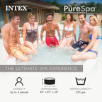 Intex PureSpa 6 Person Bubble Massage Inflatable Hot Tub Spa Set, Sahara Tan - Portable Outdoor Spa Plus Water Heater Pump, Foam Cover, Dispenser Ball