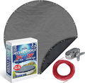 Winter Swimming Pool Cover for 24 ft Aboveground Round Pool Size, Secure Choice Series, Solid Material, Color - Granite Gray, Pool Cover Choice 3324-4CHOICE