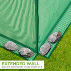 EAGLE PEAK Replacement Cover for 8x6 Portable Pop up Greenhouse, Dual Roll-up Zipper PE Door & Upgraded Screen Mesh Door and 2 Roll-Up Side Windows (Frame Not Included), Green