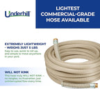 Featherweight EVO Lightweight Fabric Garden Water Hose for Outdoors, Yard, Kink-Resistant, Flexible, Weighs 5 Pounds, 200 PSI Working Pressure, 800 PSI Burst Pressure, 50 ft Long, White