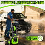 Electric Pressure Washer, 4000PSI 2.8 GPM Power Washer with Foam Cannon 35FT Hose Electric High Pressure Washer for Fences, Patios, Decks, Patios and Cars Powerwasher