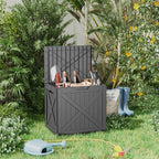 32 GallonOutdoor Storage Box,Resin Deck Boxes Waterproof, IndoorOutdoor Bin for Package Delivery, Patio Cushions, Gardening Tools, Lockable, UV Resistant