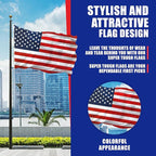 Super Tough 30ft x 50ft Nylon American Flag | Embroidered Stars and Sewn Stripes | Brass Grommets | Heavy-Duty Outdoor Flag | Fade Resistant American Flag Made in USA | All Weather Nylon