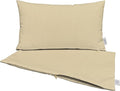 RSH DECOR: Sunbrella Pillow Covers Set of 2 | Covers Only - 26" x 16" | Outdoor Lumbar Pillow Covers Crafted with Sunbrella Performance Fabric | Canvas Antique Beige