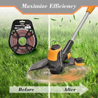Cluparis 155 Sawtooth Trimmer line Heavy Duty for Push String Trimmer 1-Pound, 0.155" Nylon Weed Eater String .155-inch-by-102-ft Commercial String Trimmer Line in Spool with Line Cutter