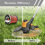Cluparis 5-Pound Super Heavy Duty Trimmer Line .095-Inch-by-1365-ft Square Pro Trimmer Line Spool 3-Component Tri-Extrusion Weed Eater String with Super Line Cutter