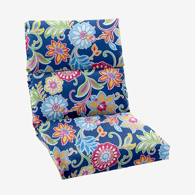 BrylaneHome Universal Chair Cushion - 45.75”L x 22”W x 2.75”H - Patio & Outdoor - Water, Stain & Fade Resistant - Granada