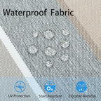 Outdoor Throw Pillows Water Resistant 18x18 inch,Decorative Throw Pillow with Insert Set of 2,Hidden Zipper Headrests for Patio Furniture Sofa Couch Chair(Gray Stripe)
