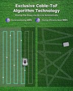 ANTHBOT Robot Lawn Mower with Max 180m Stable Boundary Wire - Recommended 550㎡, Max 900㎡, 300% Higher Efficiency of Grid-Shaped Mowing Path, Automatic Robotic Lawn Mower with Auto Mapping & Recharge