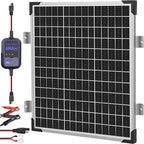 Voltset Solar Panel Kit 50W 12V with MPPT Controller, Solar Battery Trickle Charger Maintainer, Waterproof Solar Panel with Adjustable Mount Bracket for Boat RV Motorcycle Marine