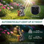 Elephant Statue Garden Decor- Outdoor Decoration with Solar Powered LED Lights, Birthday Gifts for Women, Garden Gifts for Mom, Decorations for Courtyard, Patio, Lawn, Yard