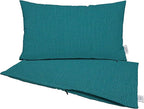 RSH DECOR: Sunbrella Pillow Covers Set of 2 | Covers Only - 26" x 16" | Outdoor Lumbar Pillow Covers Crafted with Sunbrella Performance Fabric | Spectrum Peacock