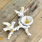 Sungmor Vintage Cast Iron Tealight Candle Holder, Lovely & Beautiful Birds Nest Design, Unique Tabletop Shelf Home Decor Pieces, Small Birds Statue Candle Holders Coffee Table Centerpieces Decor