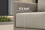 PURPLE LEAF 7 Pieces Patio Conversation Sets with Ottoman All Weather Outdoor Couch Sectional Set with Cushion Small Conversation Set for Garden Poolside Backyard Beige