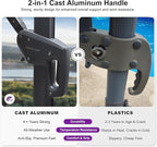 PURPLE LEAF 8 FT Cantilever Patio Umbrella Outdoor Aluminum Offset Square Umbrella with 3 Years Fade Resistance Recycled Fabric and 360-degree Rotation for Deck Pool Garden, Mist Grey
