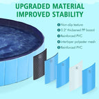 Yaheetech Foldable Dog Pool Collapsible Hard Plastic Dog Swimming Pool Portable Pet Pools Doggie Wading Pool Bath Tub for Puppy Small Medium Large Dogs, 63 x 12 Inches Blue