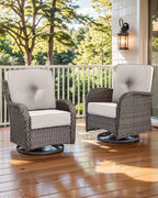 Luxury 22x24/22x25 6-Inch Outdoor Furniture Cushions Set of 6 - Comfortable Deep Seat Patio Zipper Chair Cushion for Wicker Wicker Rocking Swivel Chairs Loveseat Couch Sectional Sofa - Beige