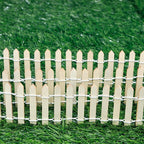 Mini Fairy Garden Fence, 35.5 Inch Cuttable Small Wood Picket Fence, DIY Miniature Accessories Decoration for Dollhouse, Crafts, Vegetable Platter, Cake(Wood)