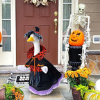 Halloween Goose Outfit Witch Goose Clothes for 23" High Cement or Plastic Lawn Clothing Porch Garden Costume for Yard Lawn Outdoor Garden Patio Statue Holiday Decor